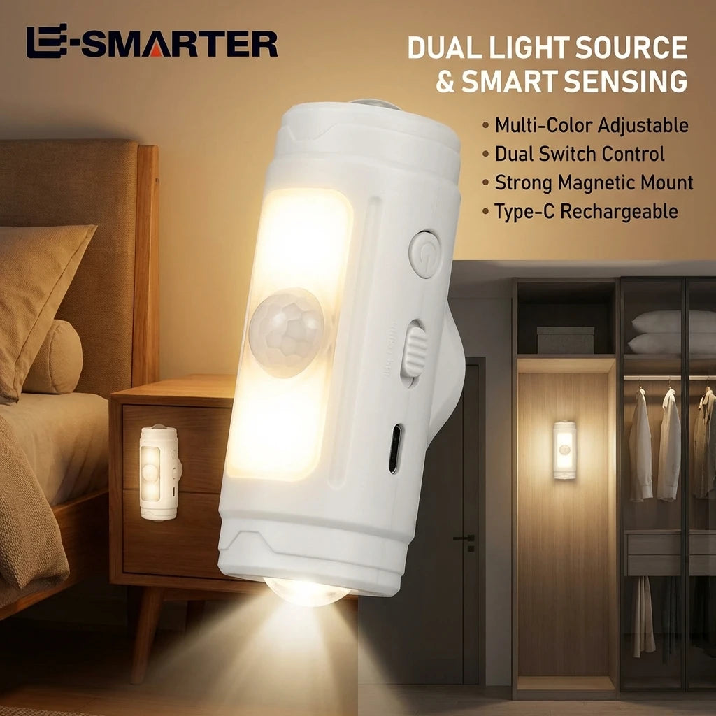 Mini Portable Night Light Magnetic Sensor Atmosphere Lamp Long Lasting Battery Indoor Carry-around Light Oasis Select