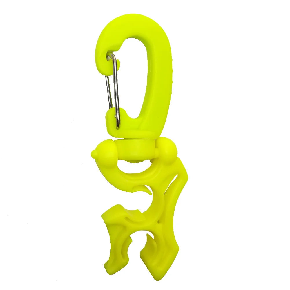 Regulator Double BCD Hose Holder with Clip Buckle Hook for Scuba Diving Snorkeling Oasis Select Yellow 1 Piece