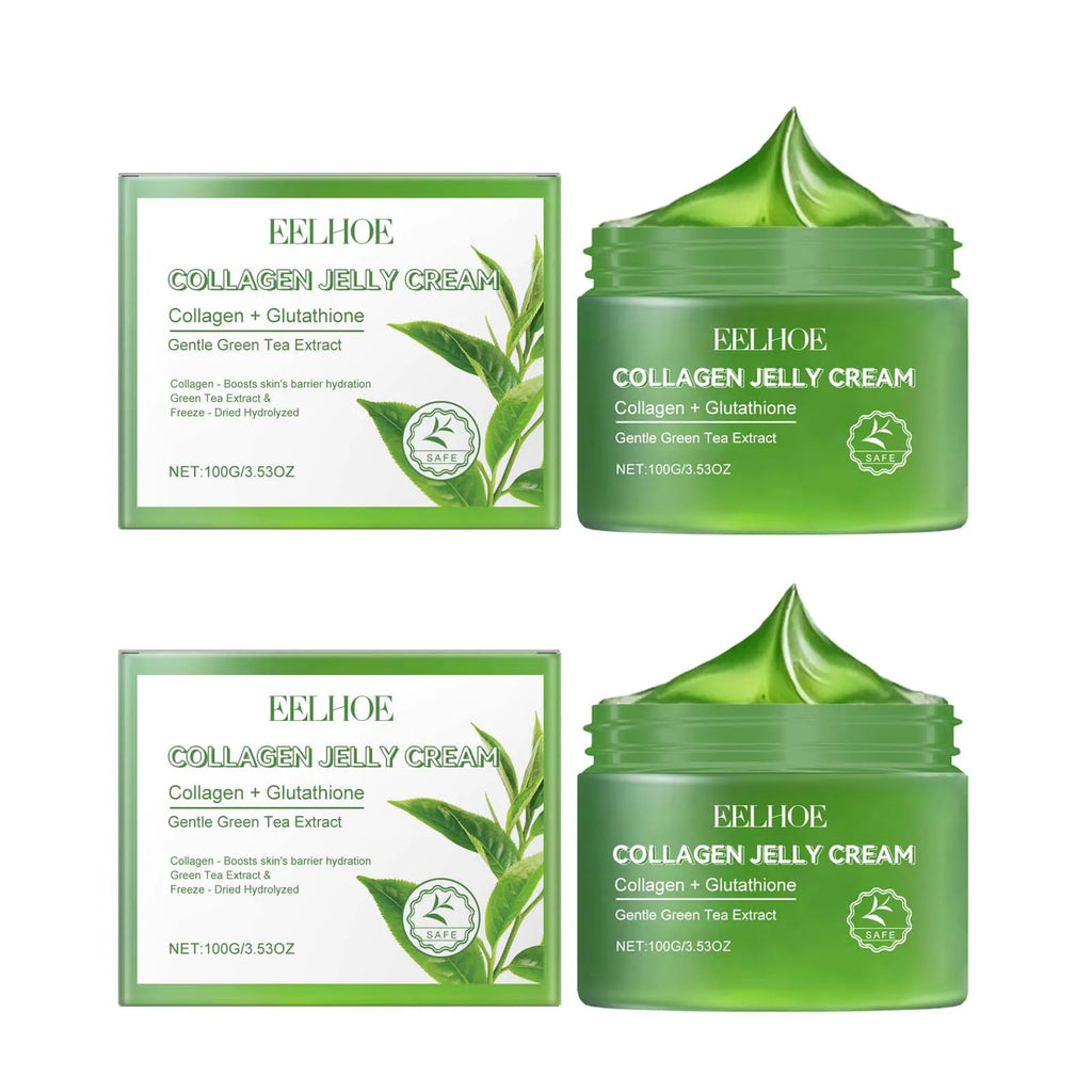 Green Tea Collagen Jelly Cream – Pore Shrinking Moisturizer Facial Jelly Cream Oasis Select 2 x 100g boxed