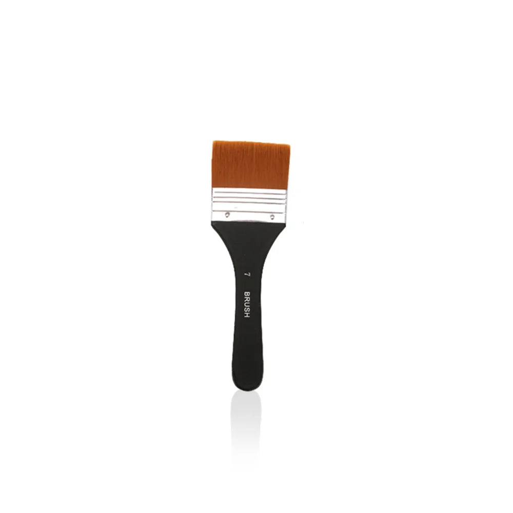 1/3/4/7Pcs Flat Paint Brushes for Acrylic Painting, Oil Art Paint Brushes Set, Craft Paint Brushes for Applying Gesso, Acrylic P Oasis Select Black Flat Wide-7