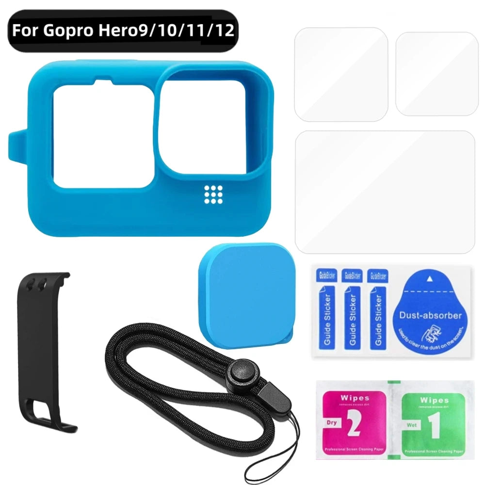 Silicone Case & Screen Protector for GoPro Hero 9 10 11 12
