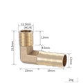 Brass Hose Fitting 4mm-19mm Barb Tail 1/8" 1/4" 1/2" 3/8" BSP Female Thread Copper Connector Joint Coupler Adapter Oasis Select 2cent male 12MM