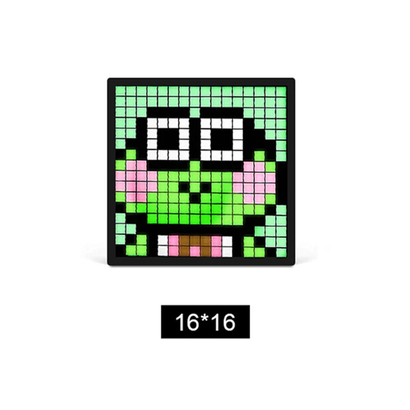 64x64 Pixel LED Screen Smart RGB USB ED Pixel Display Frame 16x16 32x32 DIY Graffiti Patterns Text for Gaming Room Decor Clock Oasis Select 16x16 USB Plug