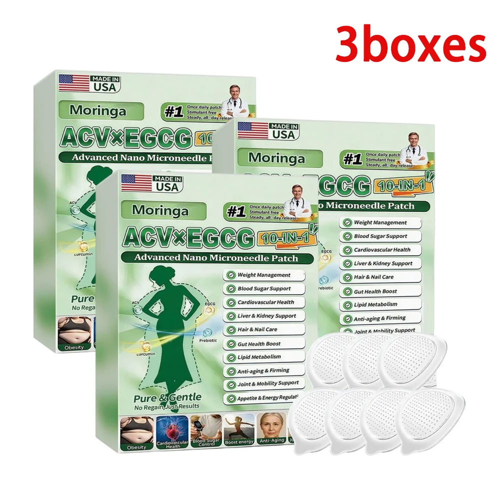 Moringa Nanos Microneedles Painless For Men Women Non-Invasive Painless Application For Weight Management Body Firming 0.22mm Oasis Select 3 boxes
