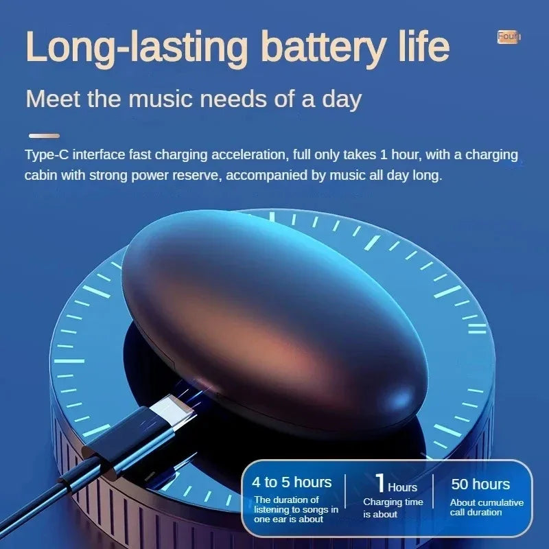 Sleep Invisible Stereo Headset IPX5 Waterproof Wireless Bluetooth Earphone Earbuds with Mic for Phone Bluetooth 5.3 Headphones Oasis Select