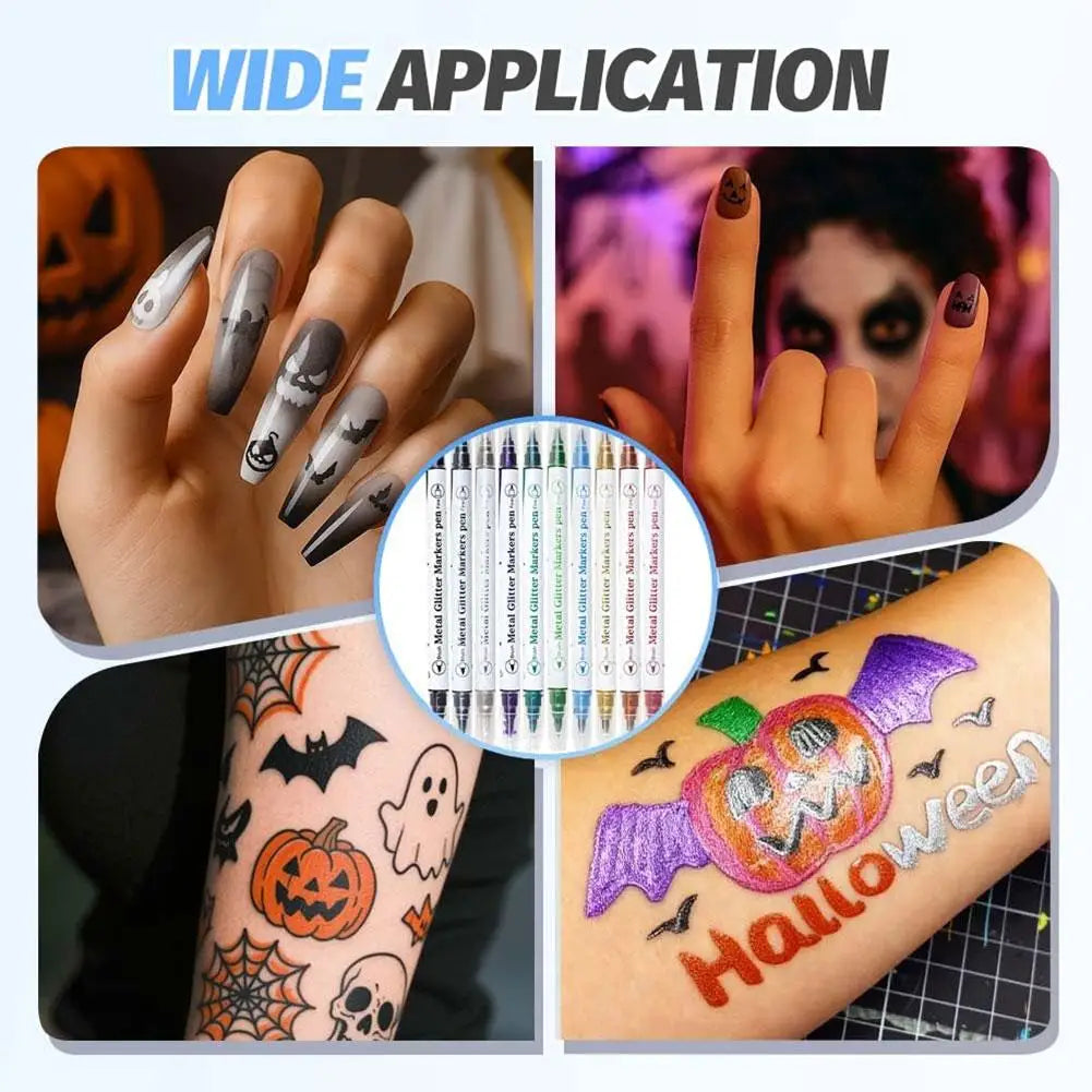 Temporary Tattoo Body Painting Pen Skin Marking Pen Hook Line DIY Multifunctional Soft Double Headed Makeup Pen Oasis Select
