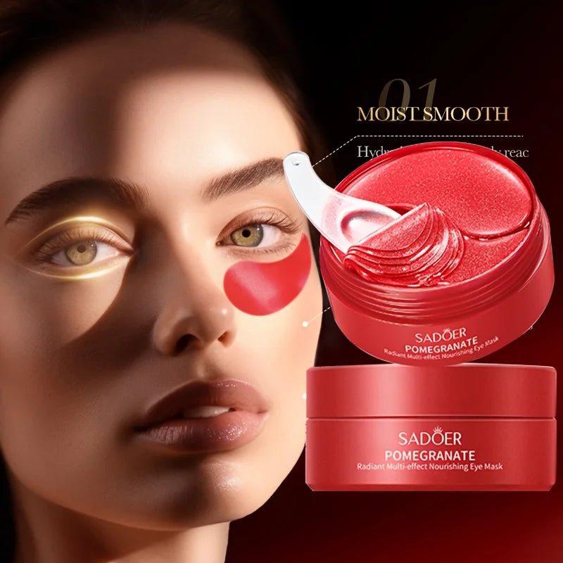Pomegranate Eye Mask – Nourishing Hydrating Eye Patches 60pcs Eye Treatment Mask Oasis Select