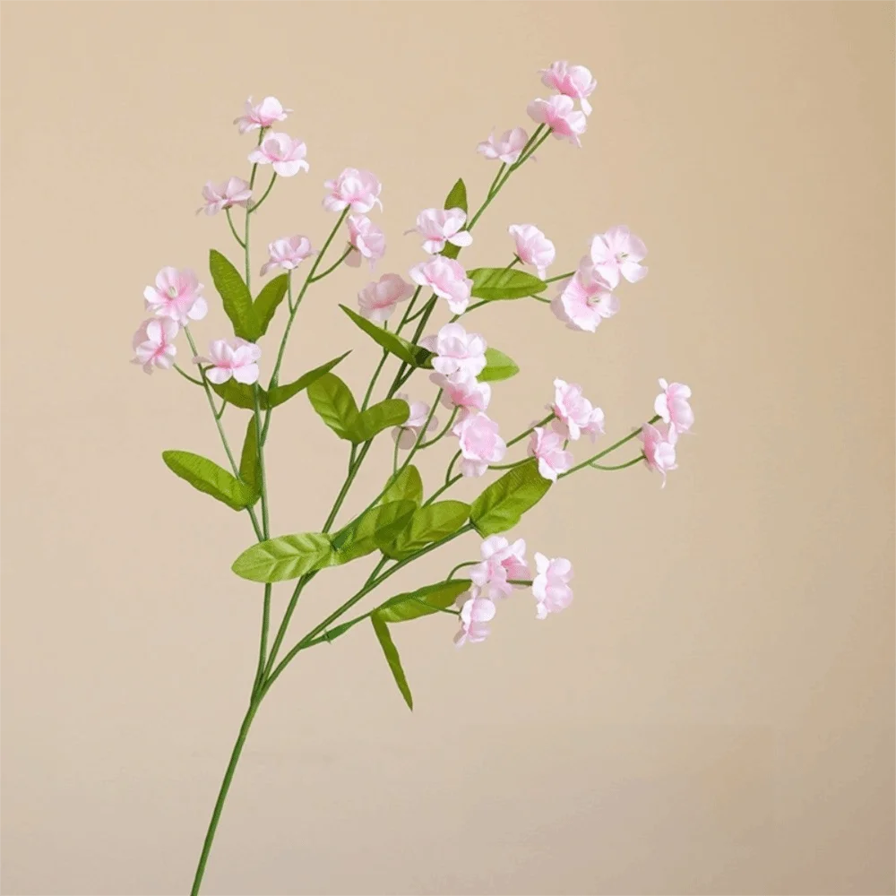 Real Touch Forget-Me-Not Artificial Forget-Me-Not Flowers Long Branch Silk Simulation Flowers 47cm DIY Floral Bouquets Home Oasis Select Pink