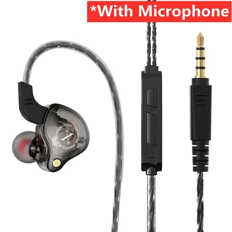 Original X2 Dynamic Wired Earphones HIFI Heavy Bass Earbuds In Ear Gaming Headphones Monitor Sport Noise Cancelling Headset Mic Oasis Select Black with Mic