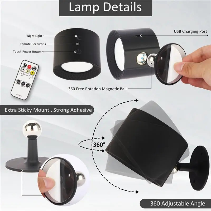 LIKE WISH Glow Right Smart Halo Lux,Glow Right Everywhere Light,Glow Right Lights,USB Rechargeable Light Oasis Select