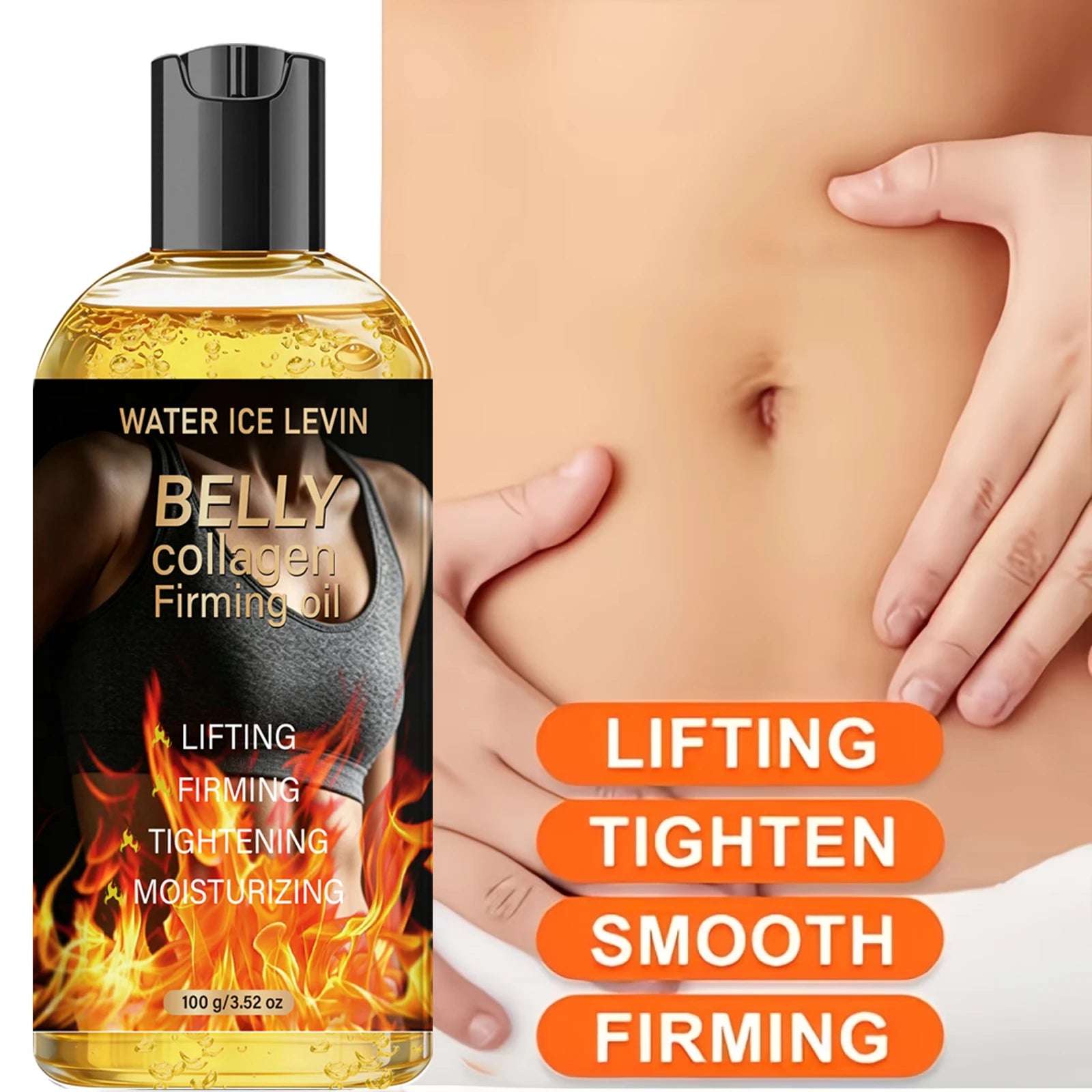 Collagen Firming Belly Oil – Niacinamide & Hyaluronic Acid Body Firming Oil Oasis Select