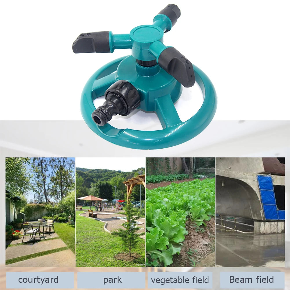 Garden Sprinkler Auto Rotating Watering Grass Lawn Irrigation System 360 Degree Easily Carrying Part Eco-friendly Tool Oasis Select