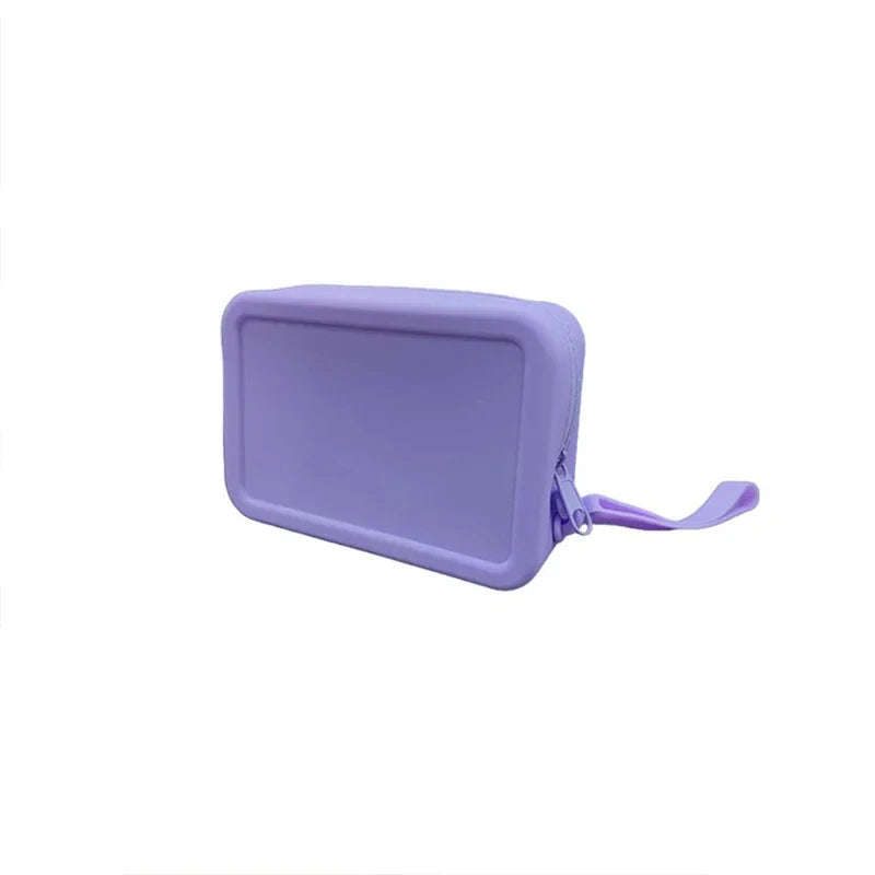 Silicone Travel Makeup Bag – Organizer, Coin Wallet & Key Pouch Silicone Organizer Bag Oasis Select Purple