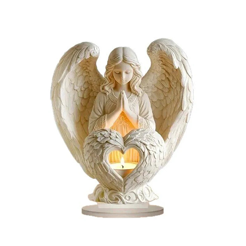2D Flat Angel Ornament Christmas Decorative Statue White Acrylic Angel Statue Christmas Ornament Purity Symbol Home Decor Oasis Select A