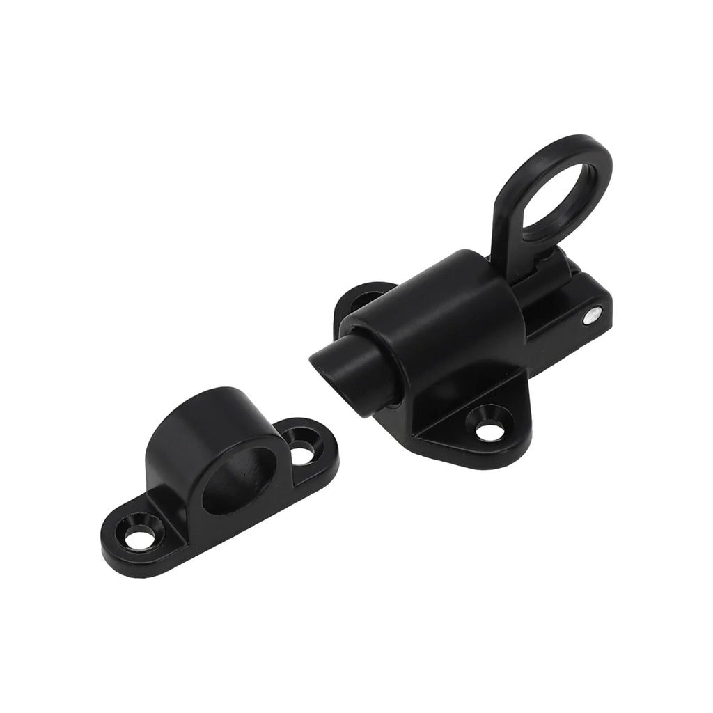 Bolt Latch Lock Pull 2 Color Aluminum Black Door Gate Ring Security W/ Screws Window 2019 High quality Hot sale Oasis Select Black China Mainland