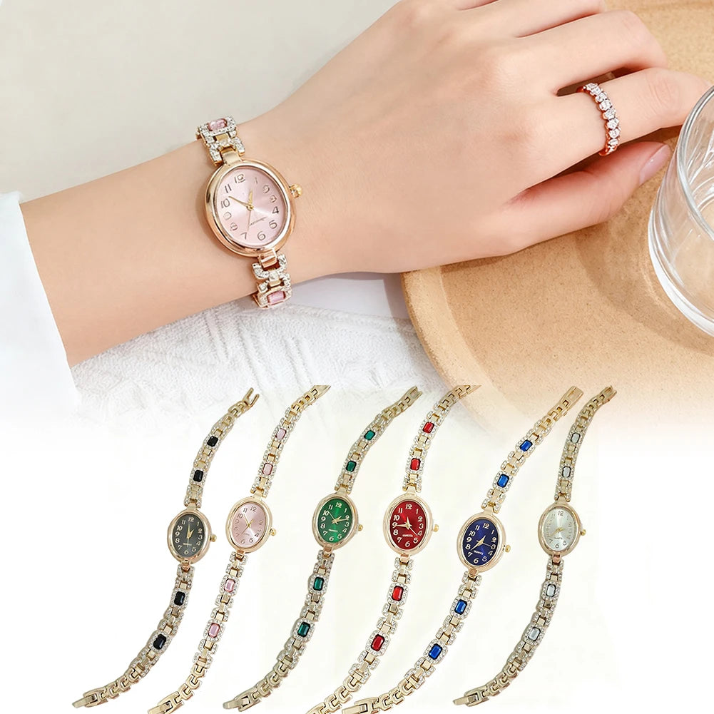 Women's Crystal Rhinestone Bracelet Watch | Elegant Quartz