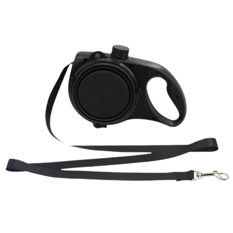3 In 1 Retractable Dog Leash With Water Bottle Bowl Portable Automatic Lead For Puppy Medium Pet Outdoor Walking Supplies Oasis Select
