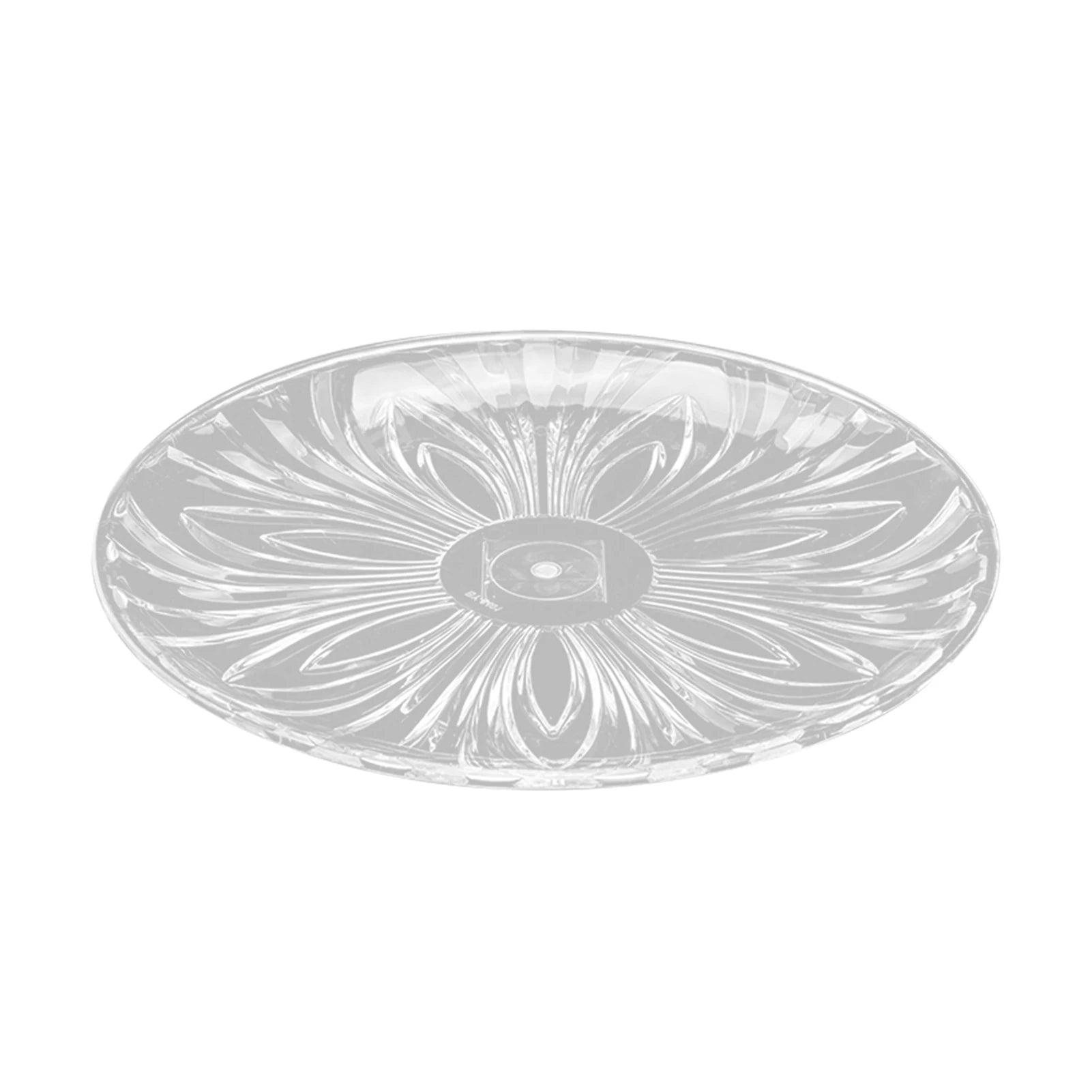 Clear Acrylic Snack & Fruit Serving Tray | Round PET Plate