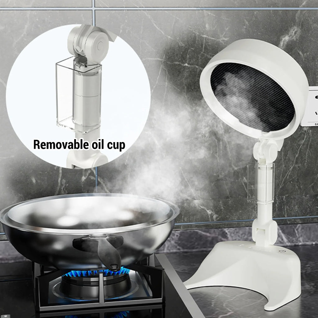 Portable Tabletop Range Hood 8W 3-Speed Foldable Exhaust Fan