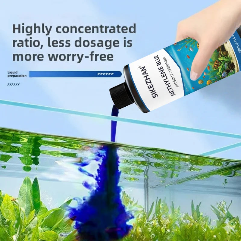 Fish Tank Methylene Blue Nitrifying Bacteria Kit Safe Water Cycle Starter Cure Ich Fungus Treatment For Betta Guppy Goldfish Oasis Select