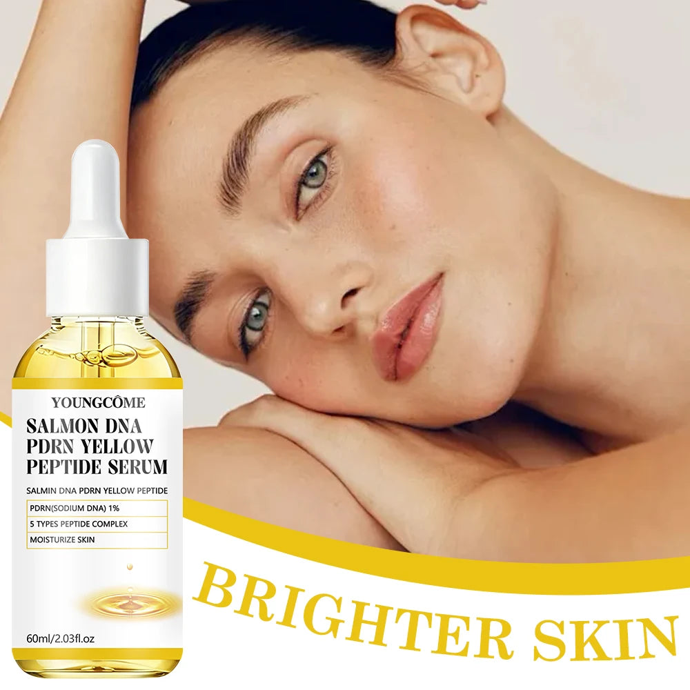 Salmon DNA PDRN + Yellow Peptide Complex Serum - Face Firming, Hydrating, Skin Repair, Radiance Glow, Lifting Treatment for Dull Oasis Select