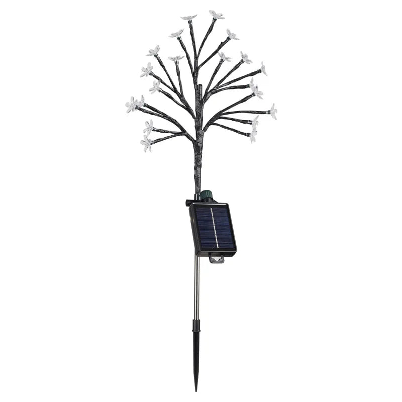 Solar-powered Cherry Blossom Branch Lights, Colorful Firefly Lights, LED Garden Outdoor Lawn Ground Insert Lights Oasis Select