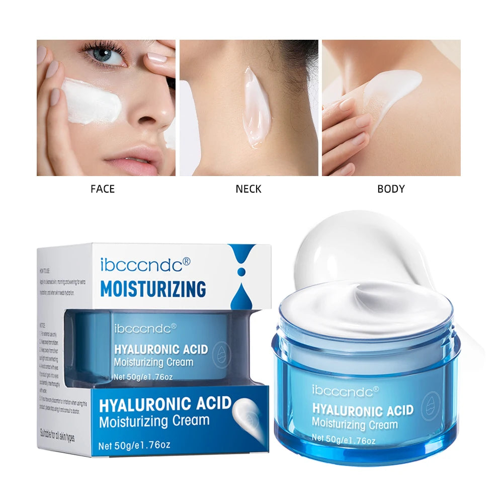 Hyaluronic Acid Hydrating Water Gel/Moisturizing Facial Cream Daily Face Moisturizer for Dry Skin Improve Dryness 50g Oasis Select moisturizing cream