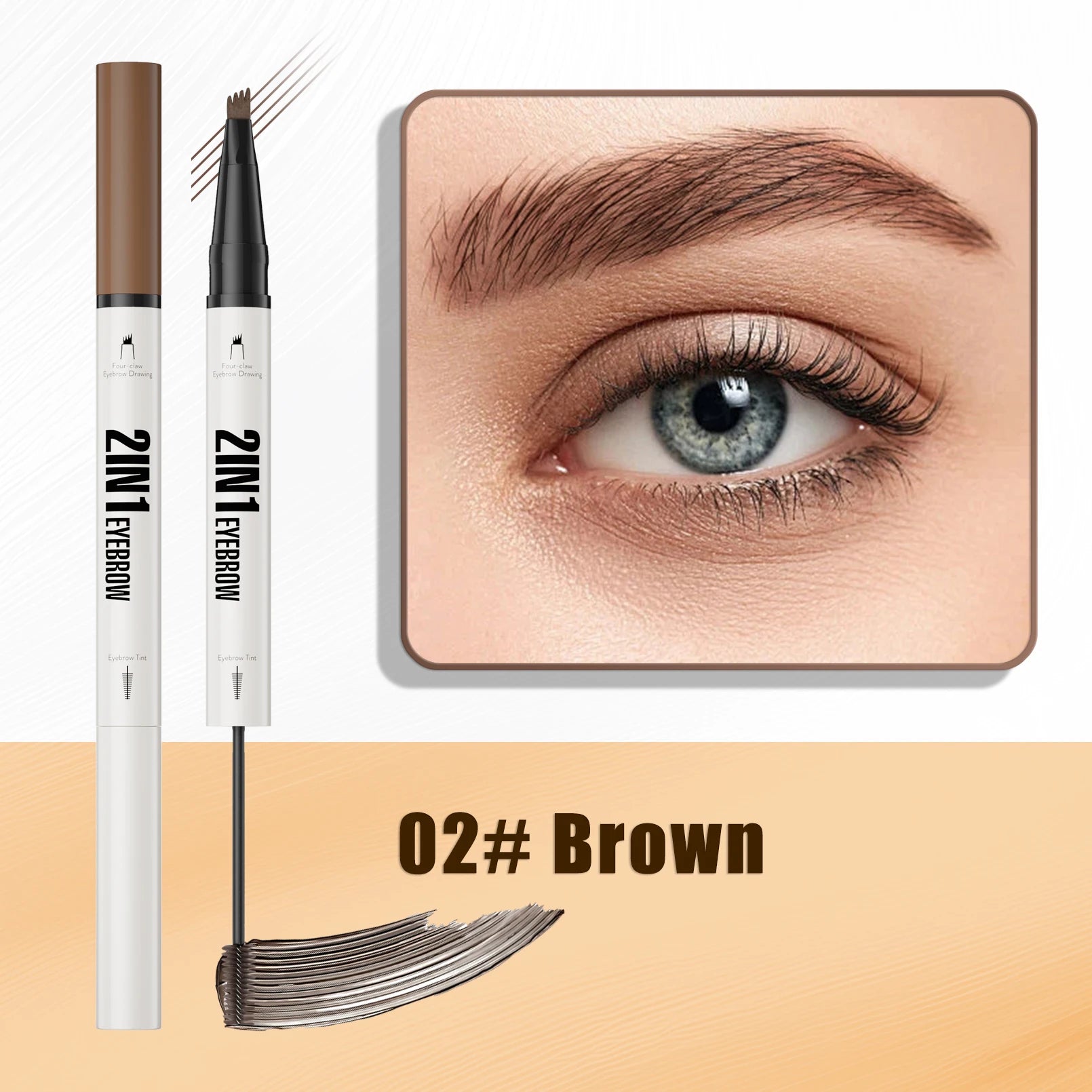 Hello Kiss 2-in-1 Waterproof Microblading Eyebrow Pen – 4 Tips