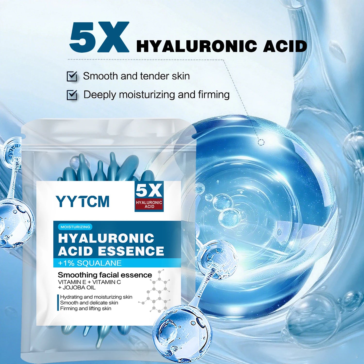 Hyaluronic Acid Moisturizing Capsule Essence – 30 Capsules Face Capsule Serum Oasis Select