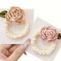 2/3 PCS Flower Hair Scrunchies for Women – Elegant Ponytail Holders for Thick, Curly, Thin & Fine Hair, No-Slip Donut Hair Ties Oasis Select Combo-2pcs