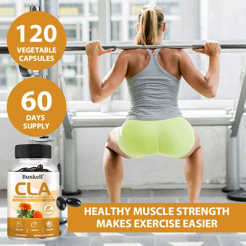 CLA 1000mg Supplement – 80% Active CLA from Safflower Oil CLA Supplement Oasis Select