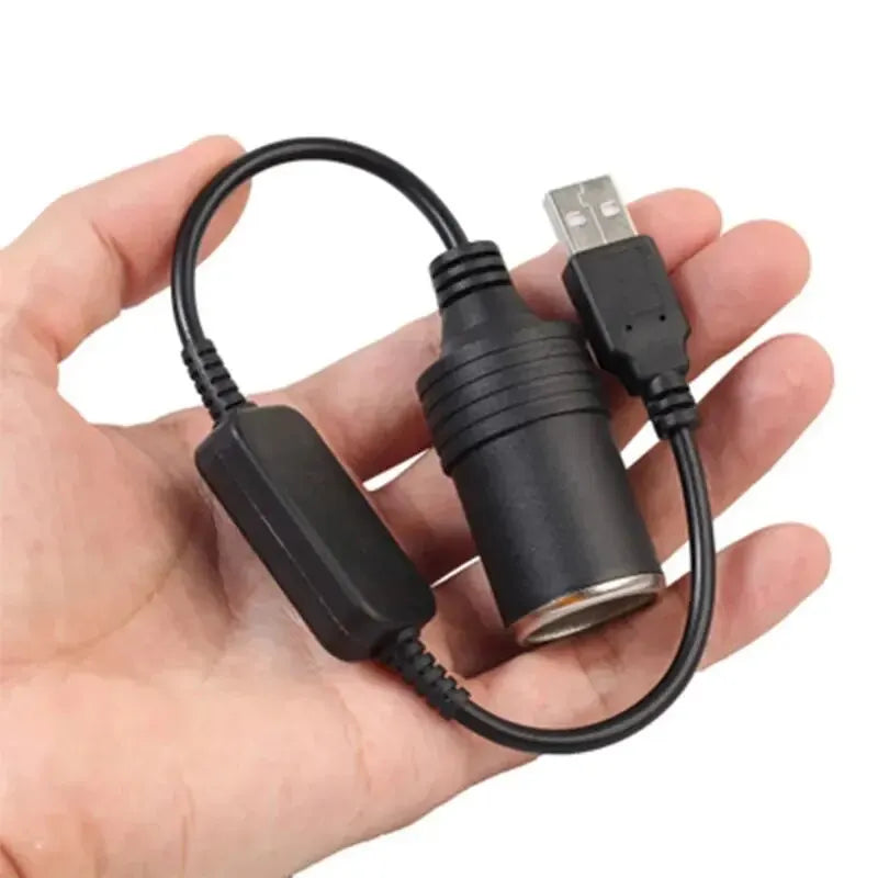 1pc 5V 2A USB To 12V Cigarette Lighter Socket USB Male to Female Cigarette Lighter Adapter Converter Car Electronics Accessories Oasis Select
