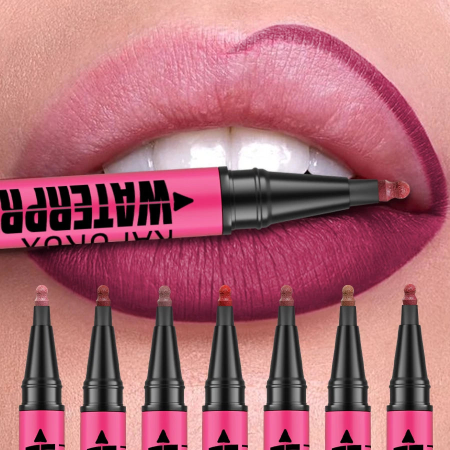 KAFURUX Matte Liquid Lip Liner – 12 Colors, Waterproof