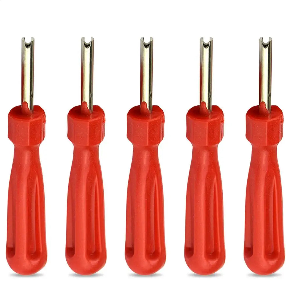 Portable Removal Tool Tire Valve Core Remover Installer Tool Car Bike Bicycle Motorcycle Tire Repair Tools Wrench Screwdriver Oasis Select 5Pcs