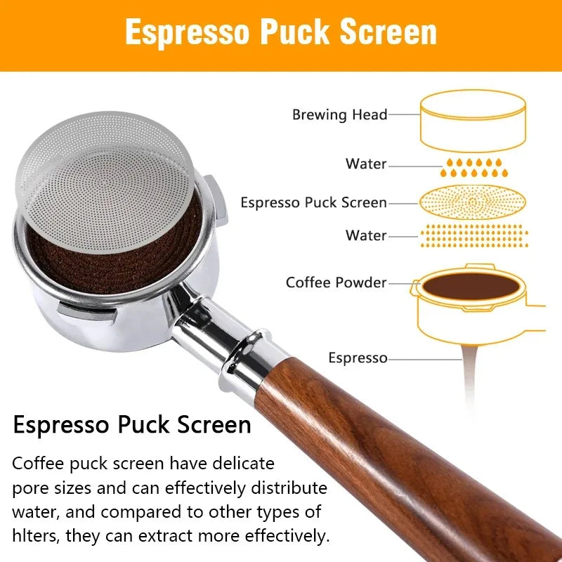 Stainless Steel Secondary Water Distribution Network Italian Coffee Machine Handle Powder Bowl Sintered Plate Filter Plate Oasis Select
