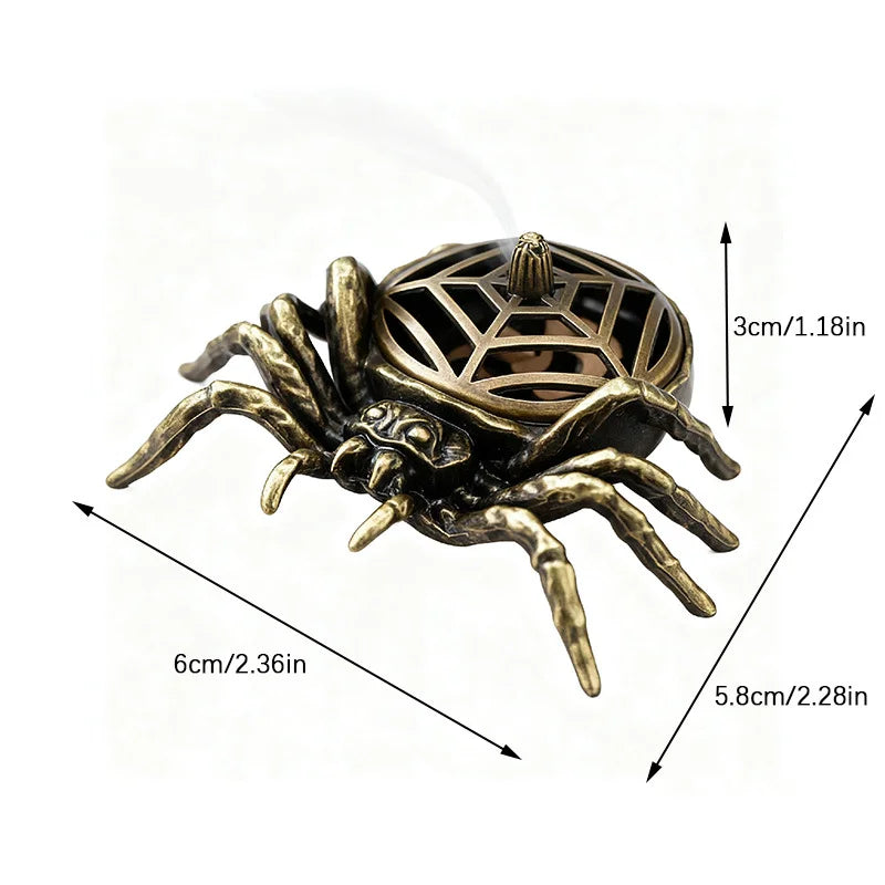 6PCS Creative Spider Incense Burner Buddhist Utensils Incense Burner Archaic Copper Alloy House Furnishings Home Decor Wholesale Oasis Select