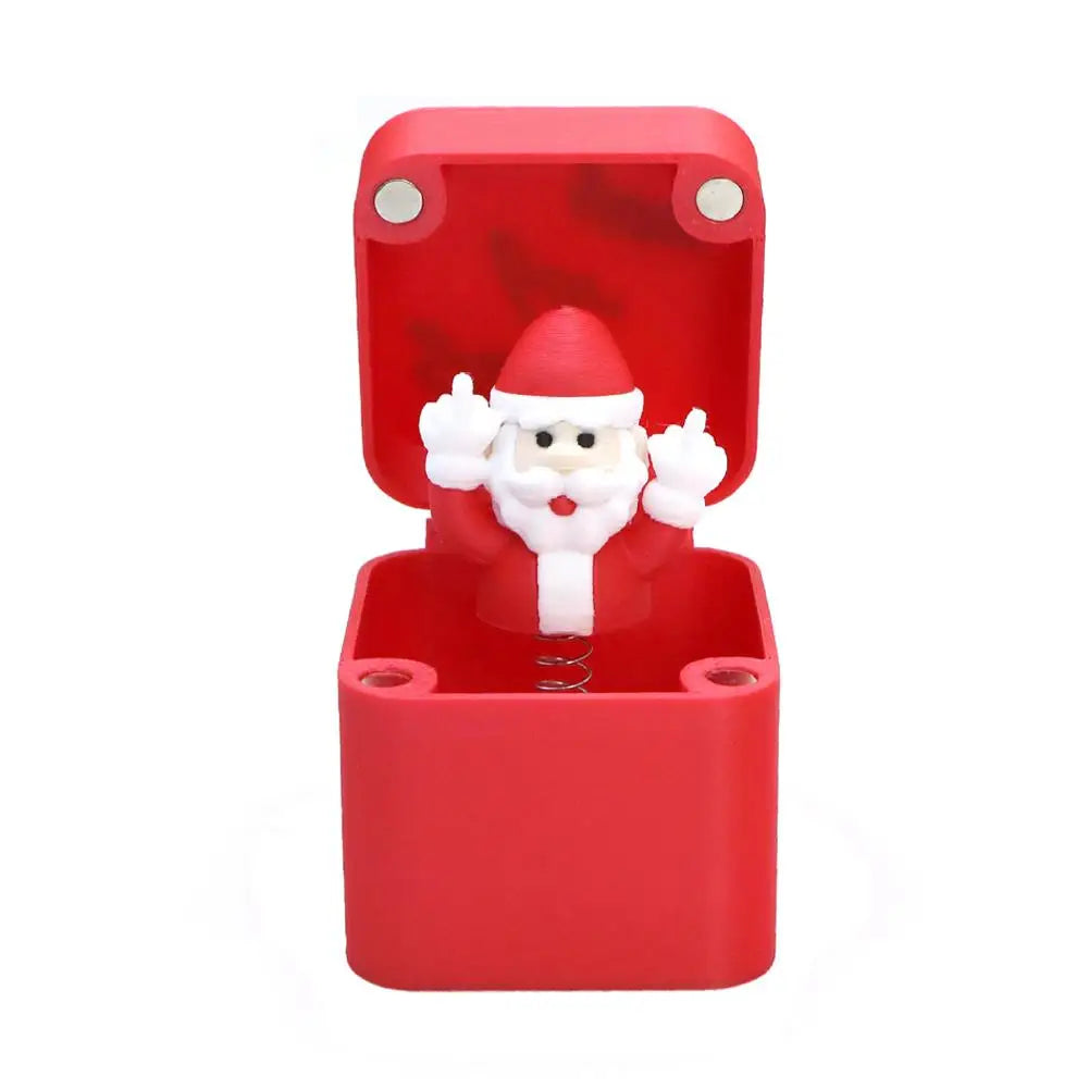 Christmas Middle Finger In A Box Prank Figure Home Party New Year Bouncing Character Statue Decoration Prop Special Special Gift Oasis Select 01