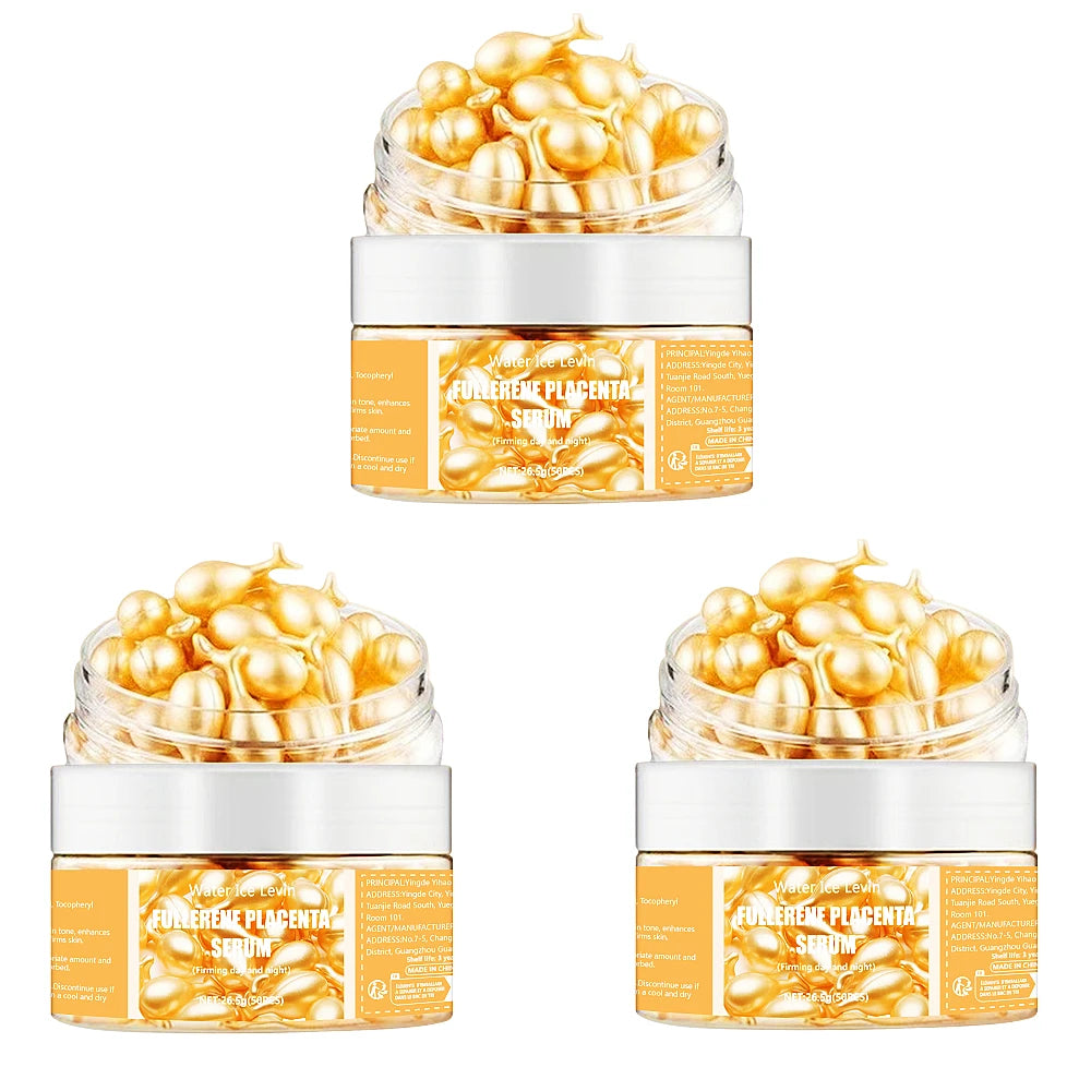 50-Pack Collagen & Hyaluronic Acid Face Serum Capsules Face Serum Capsules Oasis Select 50Pcs 3 bottles