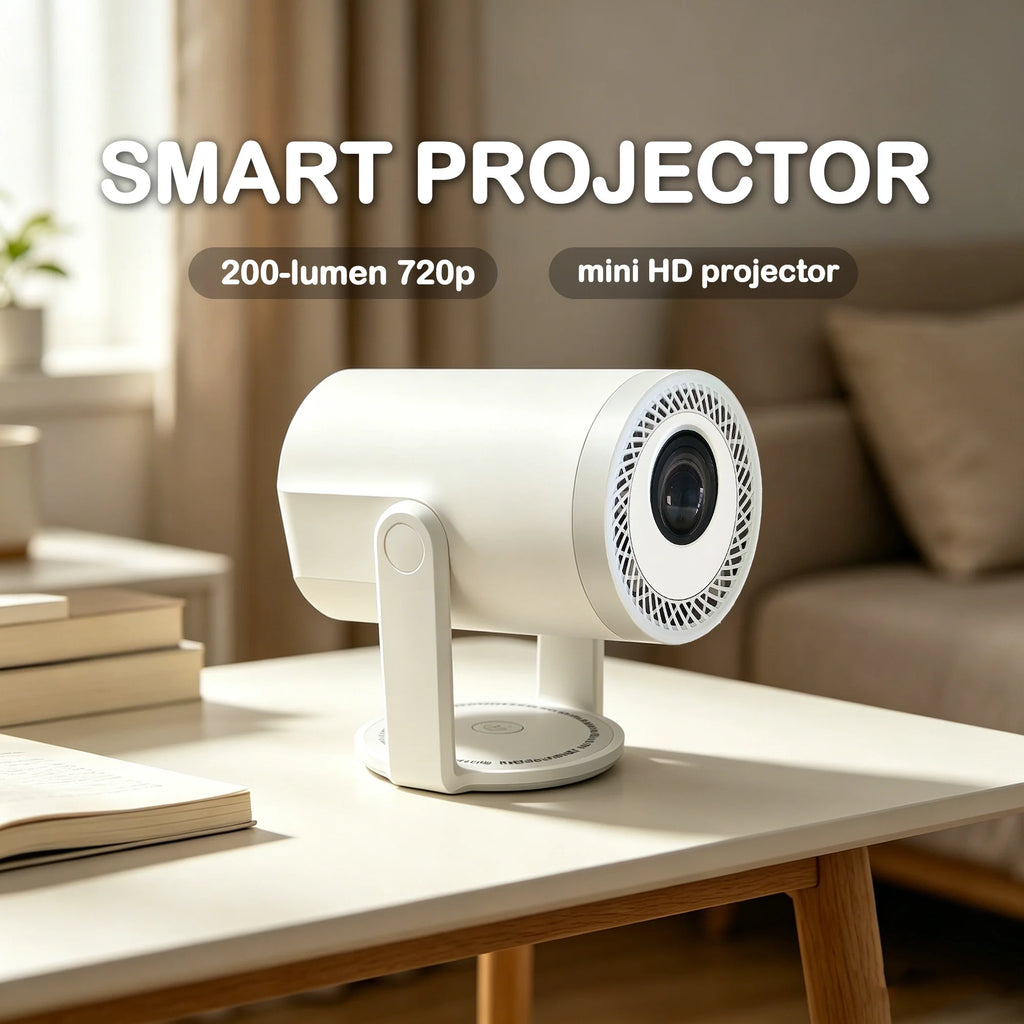 Android Smart Projector: Portable 4K-compatible 200-lumen 720p mini HD projector Oasis Select