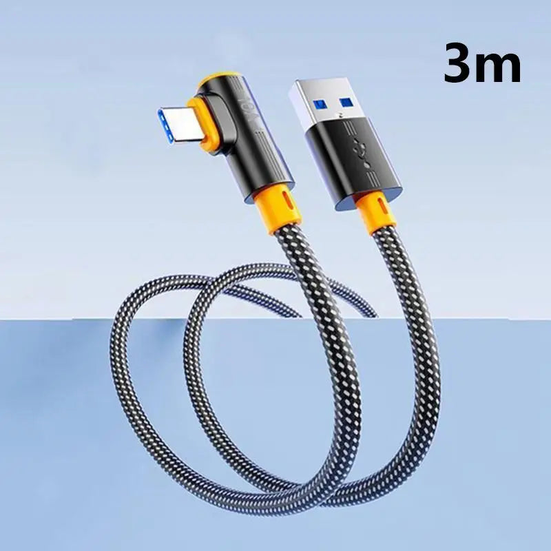240W USB-A to USB-C 90° Fast Charging Cable 1M 1.5M 2M