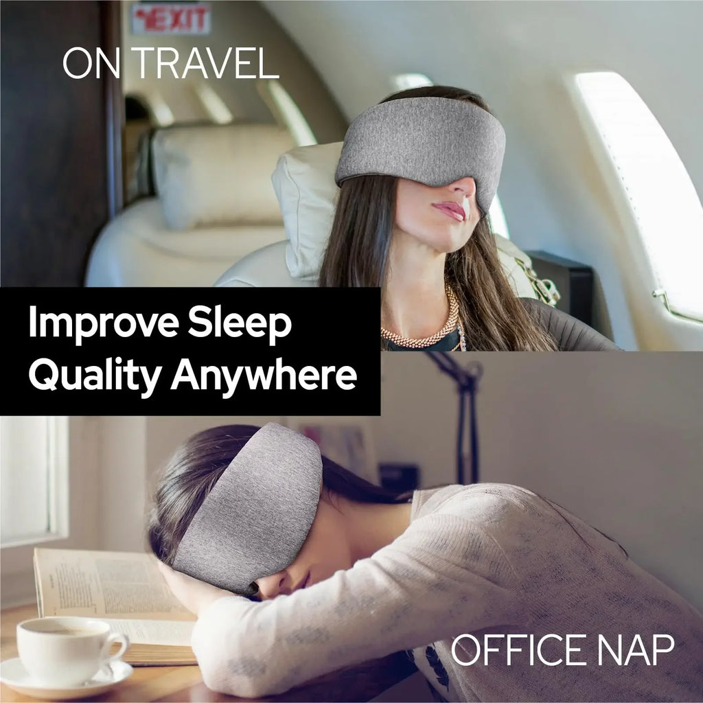 100% Handmade Cotton Sleep Mask Blackout for Side Sleeper,Soft Portable Blackout Eye Covers for Women Men Travel Eyepatch Oasis Select