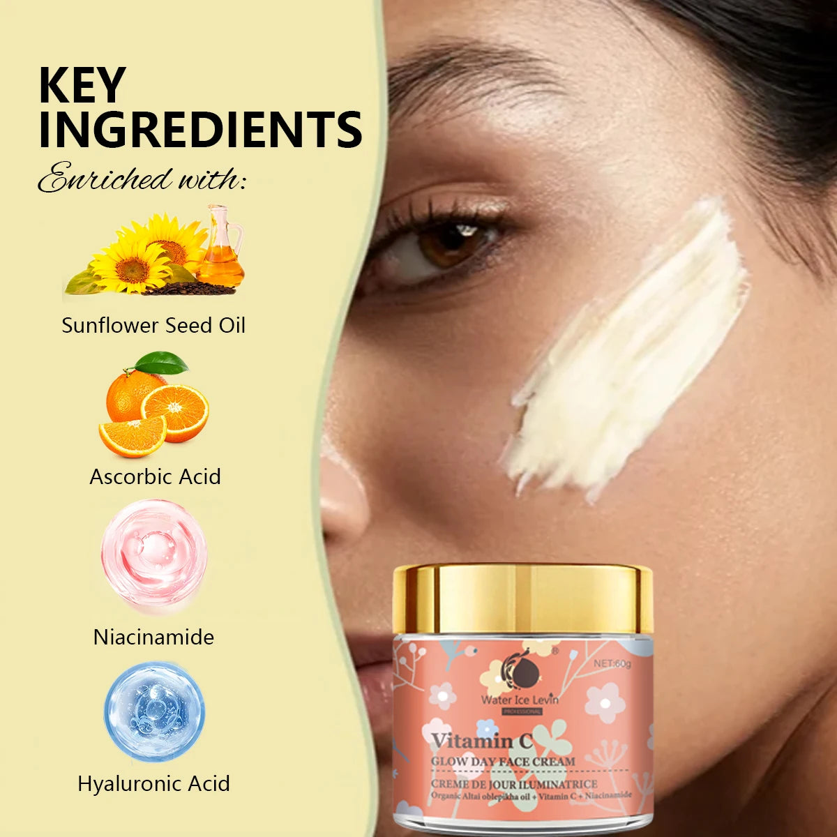 Natural Moisturizing Face Cream – Vitamin E, Hyaluronic Acid Face Moisturizer Cream Oasis Select