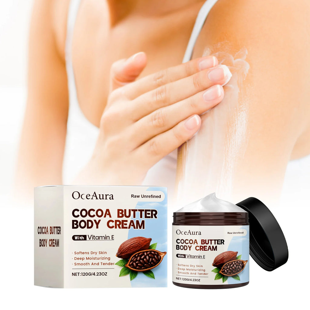 Cocoa Butter Body Lotion Intense Moisturizing Nourishing Cream Smooth Soft Skin Brightening Non-Greasy Winter Skin Care Oasis Select