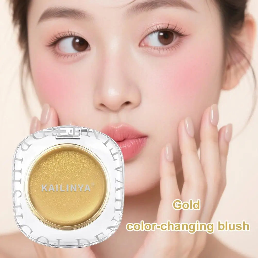 Golden Color-Changing Blush – 3-in-1 Cream Cheeks, Eyes & Lips Cream Blush Oasis Select