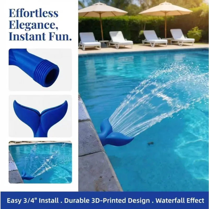 1pc 3/4 Inch Universal Pool Aerator Fountain - Lowers Water Temperature, Produces Waterfall Effect for Pools Oasis Select