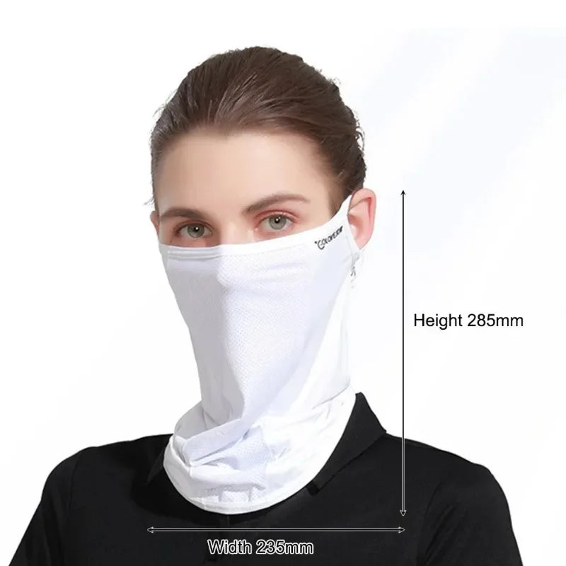 Cycling Face Mask Unisex Ice Silk Breathable Balaclava Ultraviolet Face Mask UV Blocking Military Bandana Multicam Gaiter Scarf Oasis Select