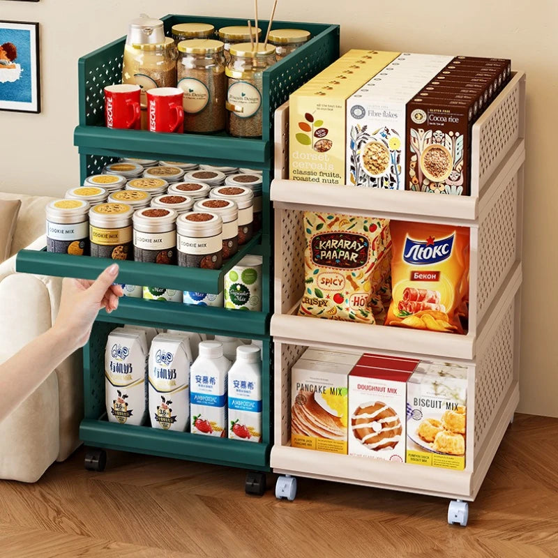 Drawer type clothes clothing storage box foldable pull-out wardrobe layered baffle pull basket layered pants storage box Oasis Select