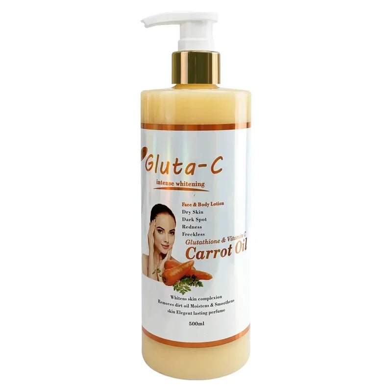 500ml Glutamate Body Cream Vitamin VC Moisturizing Lotion Skin Whitening Nicotinamide Anti Wrinkles Body Lotion Oasis Select Glutamate-Carrot