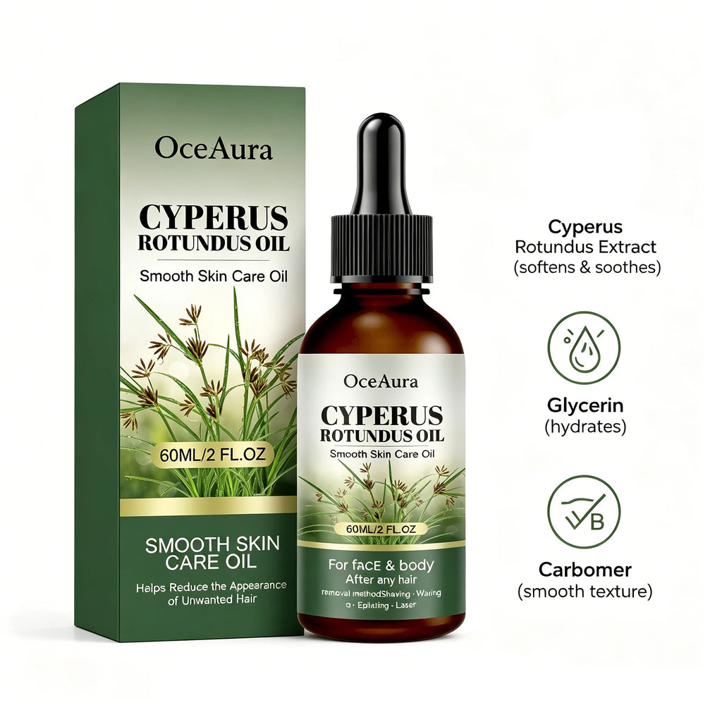 Cyperus Rotundus Oil Hair Removal Smoothing Moisturizing Body Care Reduce Unwanted Hair 60ml Reducing Body Hair Painless After Oasis Select