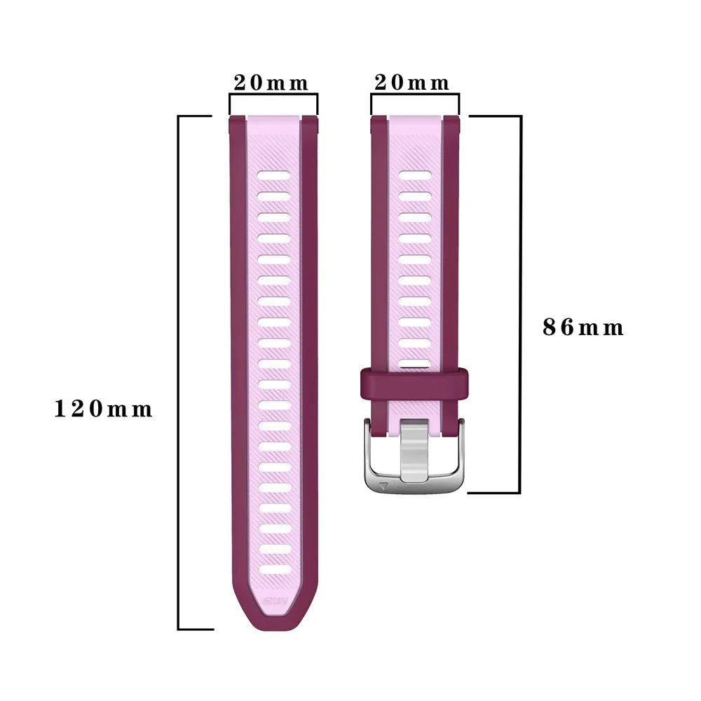 20mm Quick Release Silicone Band for Garmin Forerunner & Vivoactive Silicone Watch Band Oasis Select